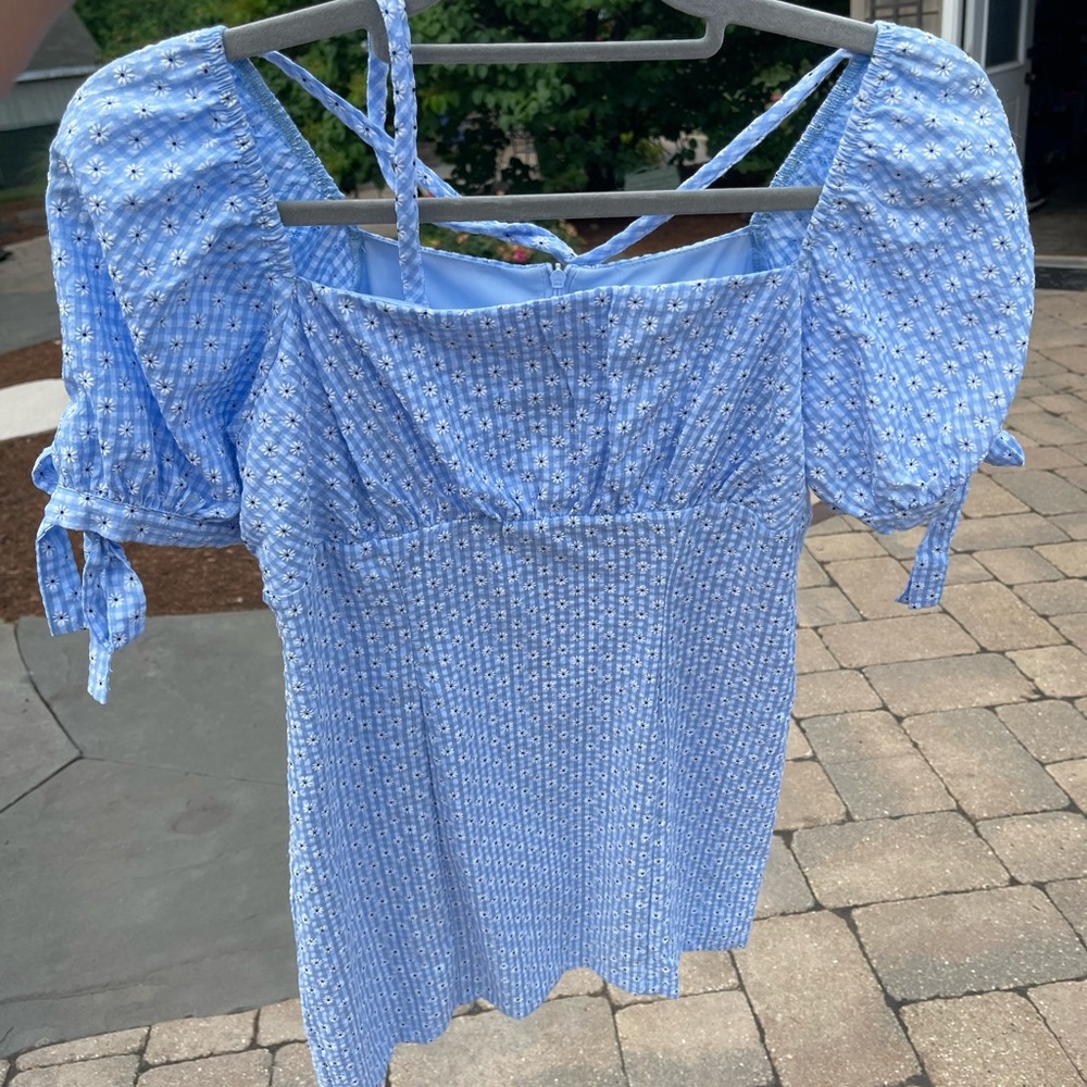 Blue daisy dress